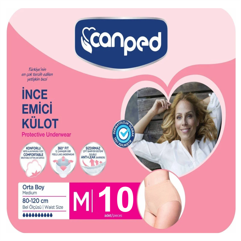 Canped İnce Emici Külot Orta (M) 10 lu