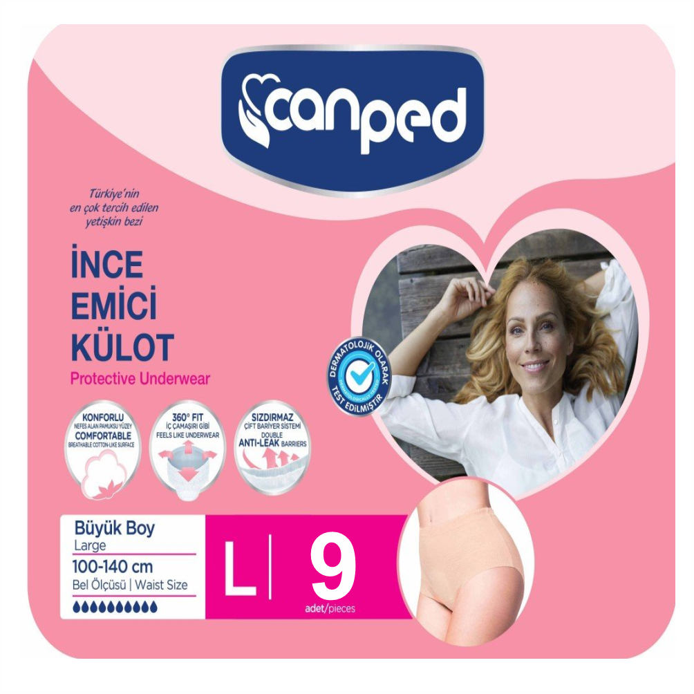 Canped İnce Emici Külot Büyük (L) 9 lu
