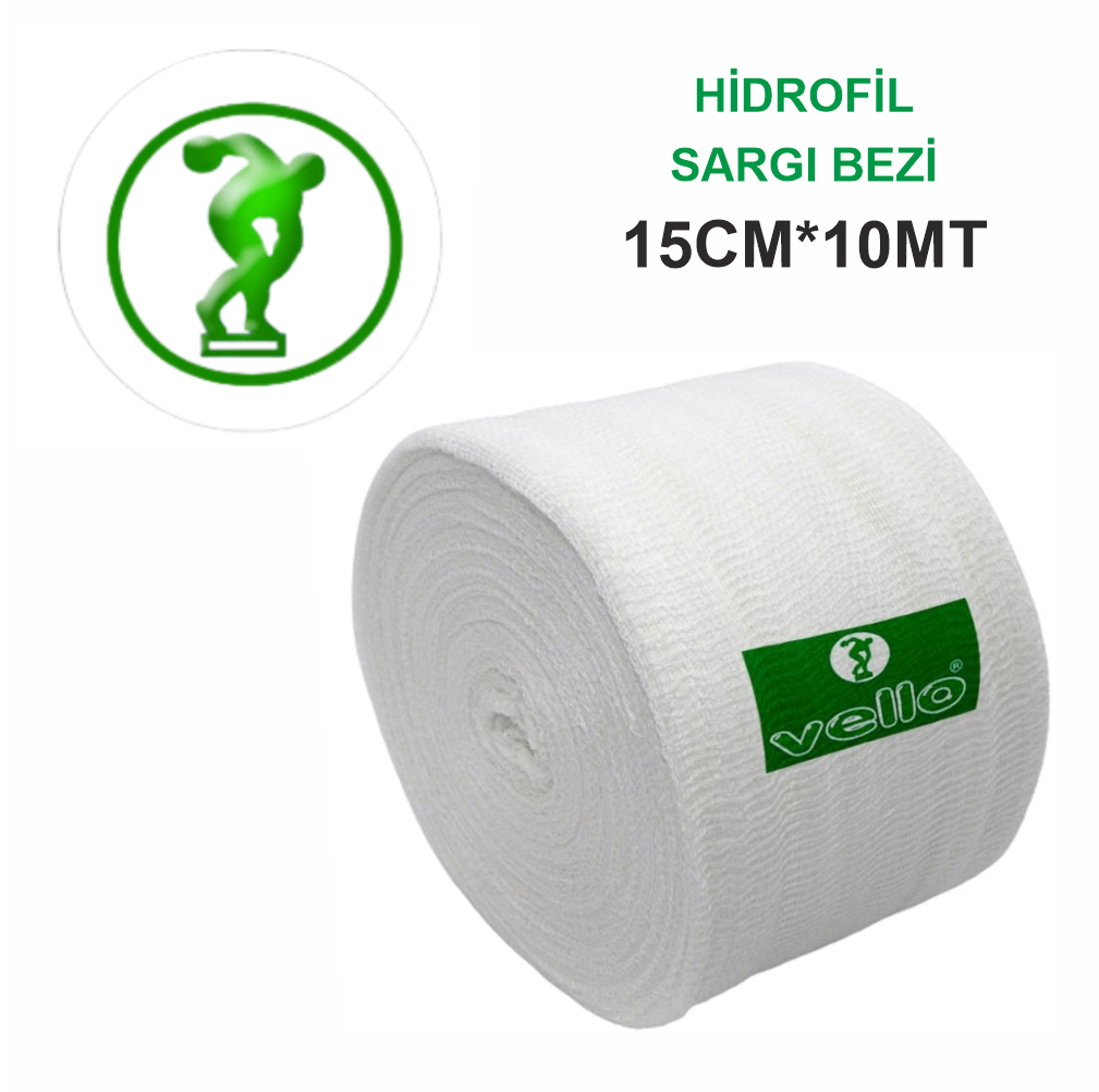 Vello Hidrofil Rulo Sargı Bezi 15cm*10m