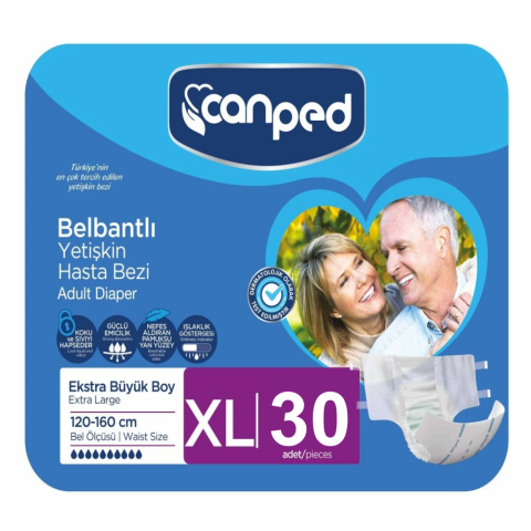 Canped Hasta Bezi Belbantlı Tekstil XL 30'lu