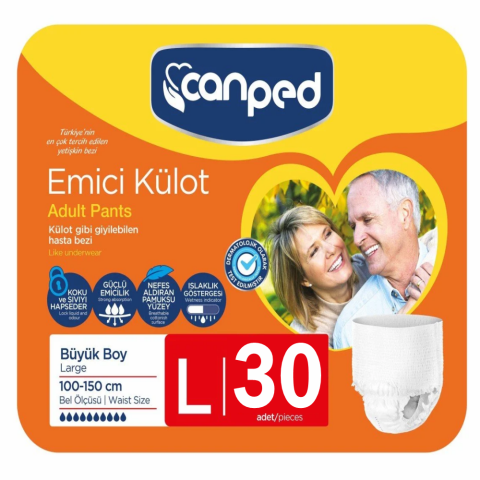 Canped Emici Külot Hasta Bezi L 30'lu