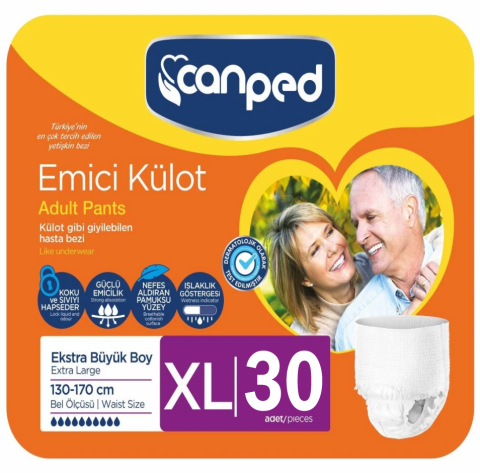 Canped Emici Külot Hasta Bezi XL 30'lu
