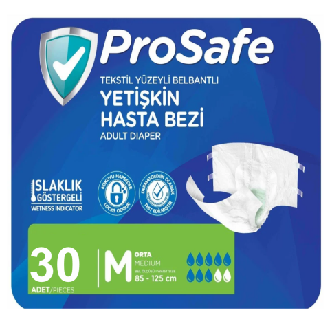 Prosafe Tekstil Belbantlı Hasta Bezi 30'lu Medium